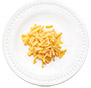 Porción pequeña de macarrones con queso
