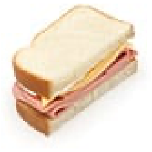 Medio sándwich de bologna