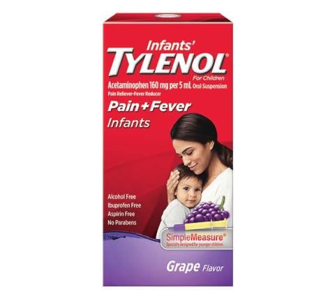 Infants’ TYLENOL® Pain and Fever Oral Suspension grape flavor