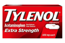 Envase del producto TYLENOL Extra Strength para adultos