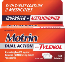 MOTRIN® Dual Action with TYLENOL®, Ibuprofen and Acetaminophen