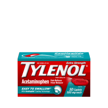 TYLENOL® Extra Strength Easy To Swallow Caplets With Gentleglide Coating Technology