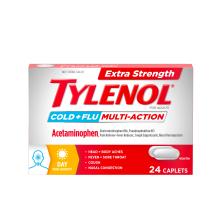 TYLENOL® Extra Strength Cold & Flu Day Multi-Action Pain Relief + Cough & Congestion, medicamento para el alivio del dolor, la tos y la congestión