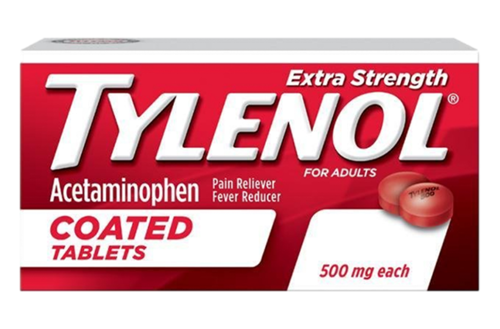 Extra Strength Tylenol® Coated Tablets (tabletas recubiertas) con acetaminofén para el dolor de cabeza, el dolor muscular y la fiebre