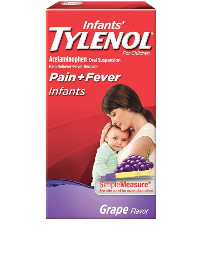 Infants TYLENOL® para el alivio del dolor y la fiebre, sabor a uva