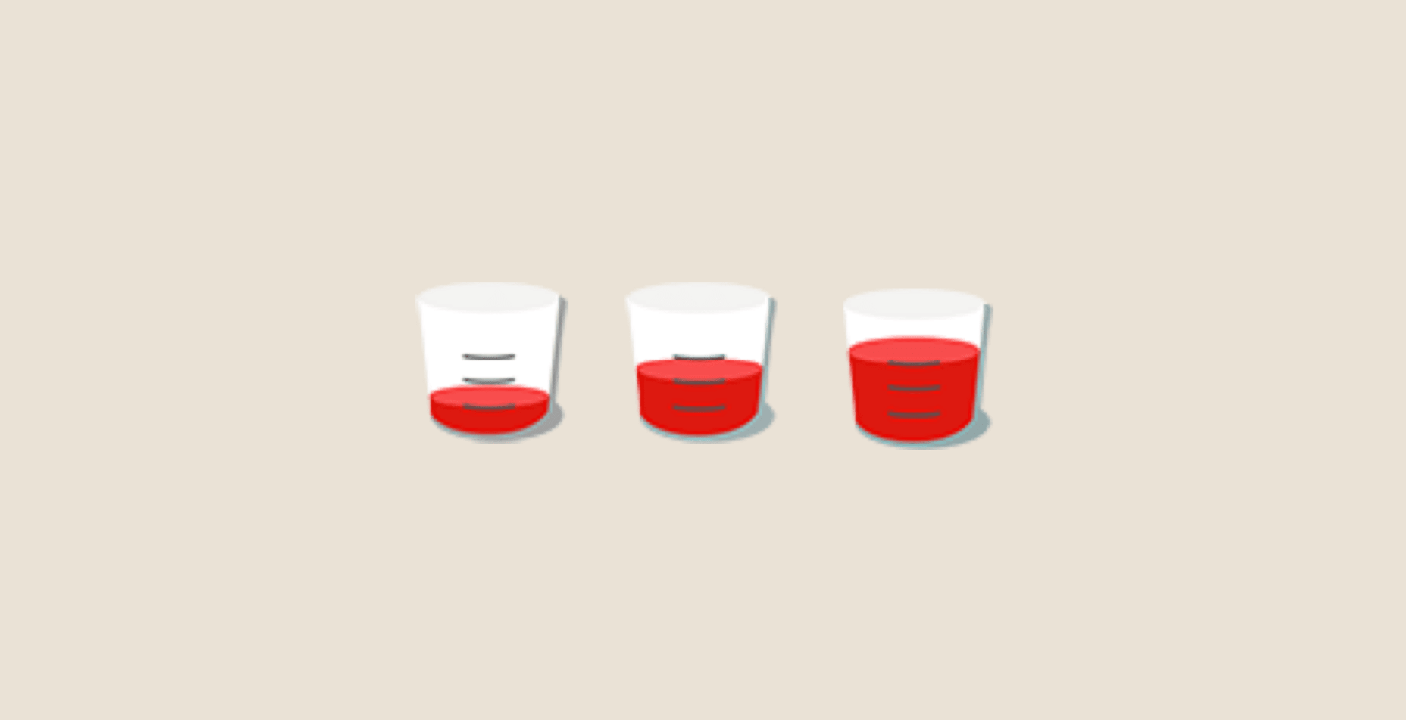 Illustration of liquid medicine dosing cups