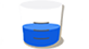 Frasco azul que representa la forma del producto Tylenol® PM Extra Strength líquido