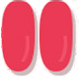 Pastillas rojas que representan la forma del producto TYLENOL® Regular Strength Liquid Gels (comprimidos de gel líquido)
