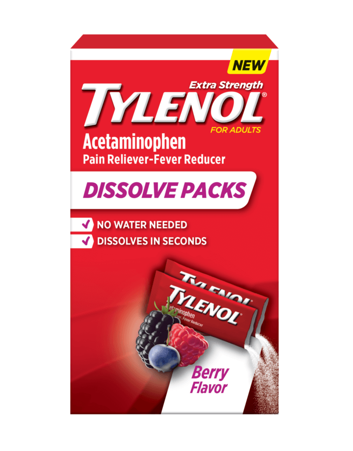 Extra Strength Dissolve Packs for Adult Pain & Fever Relief | TYLENOL®